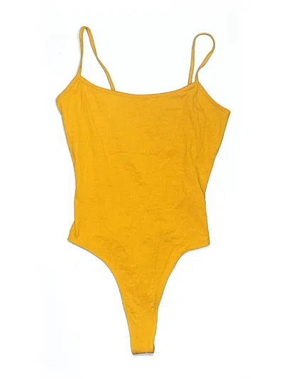 Pre-owned Bershka One Piece Swimsuit In Yellow