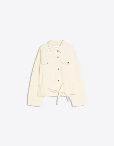 Bershka Oversize Denim Jacket In Neutral