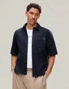 Bershka Oversize Embroidered Short Sleeve Shirt In Multi