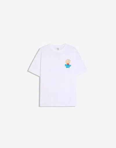 Bershka Oversize Family Guy Print T-shirt In White