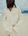 Bershka Oversize Long Sleeve Check Shirt In Neutral