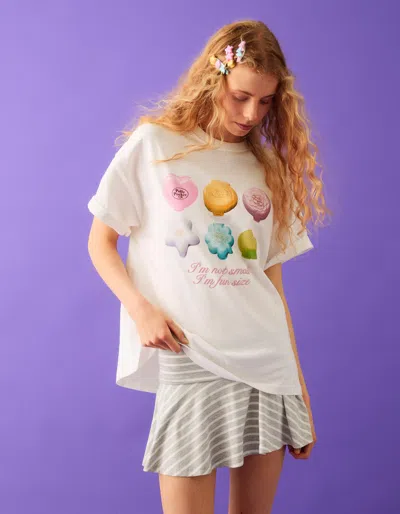 Bershka Oversize Polly Pocket T-shirt In Multi