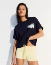 Bershka Oversize Short Sleeve Printed T-shirt In Black