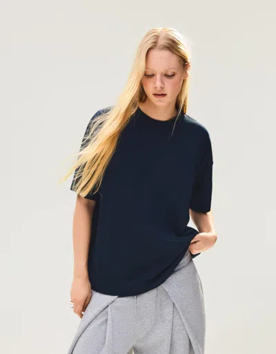 Bershka Oversize Short Sleeve T-shirt In Black