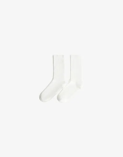 Bershka Pack Of 2 Pairs Of Crew Socks In White
