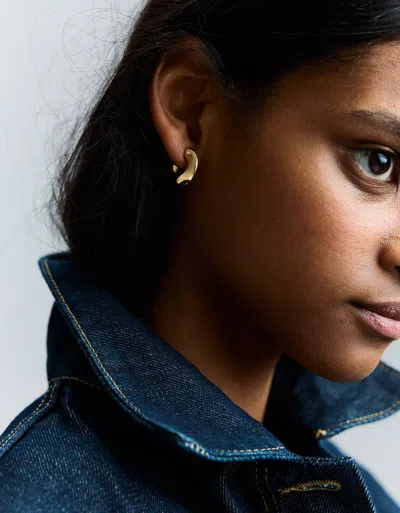 Bershka Pack Of Hoop Earrings In Gold