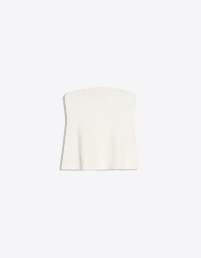 Bershka Peplum Bandeau Top In White