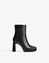 Bershka Platform Heel Ankle Boots In Black