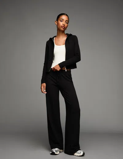 Bershka Plush Pants In Black