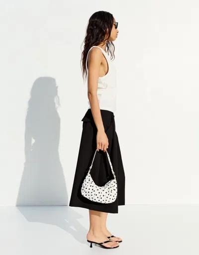 Bershka Polka Dot Mini Bag In White