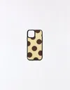 Bershka Polka Dot Mobile Phone Case In White
