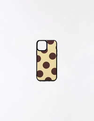 Bershka Polka Dot Mobile Phone Case In White