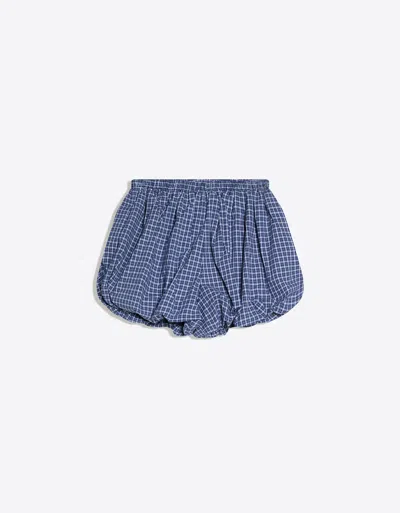 Bershka Printed Balloon Skorts In Blue