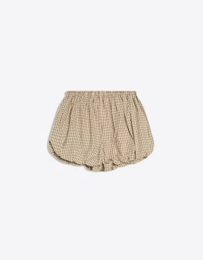 Bershka Printed Balloon Skorts In Neutral