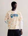 Bershka Printed Double Sleeve T-shirt In White