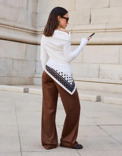 Bershka Printed Scarf In Black