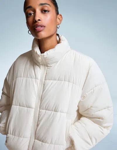 Bershka Puffer Jacket In White