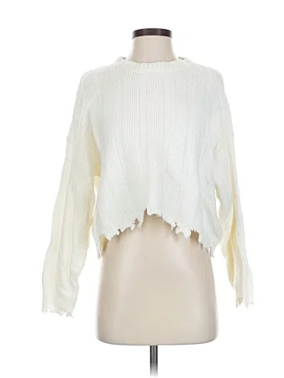 Pre-owned Bershka Pullover Sweater In White