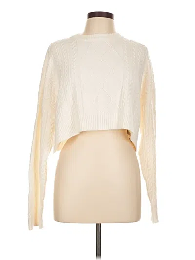 Pre-owned Bershka Pullover Sweater In White