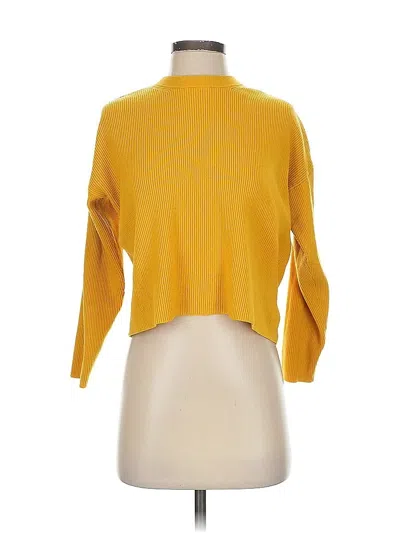 Pre-owned Bershka Pullover Sweater In Yellow