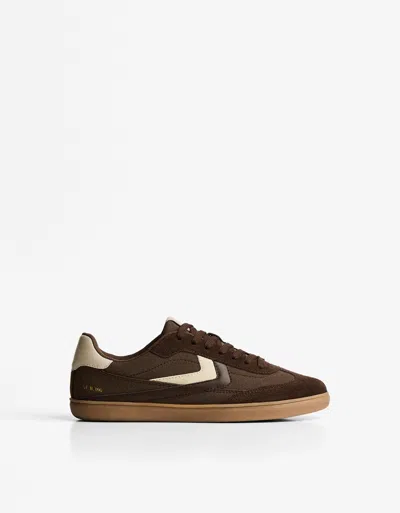 Bershka Retro Sneakers In Brown