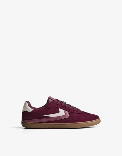 Bershka Retro Sneakers In Burgundy
