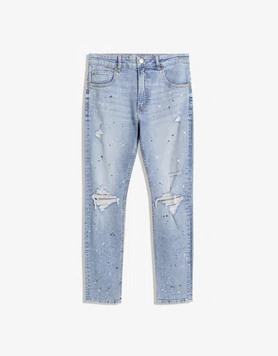 Bershka Ripped Jeans In Blue