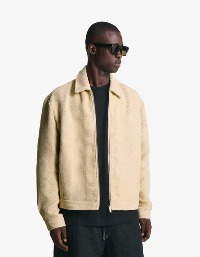 Bershka Rustic Boxy-fit Jacket In Neutral