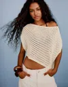 Bershka Rustic Cape Sweater In White