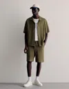 Bershka Rustic Jogger Bermuda Shorts In Brown