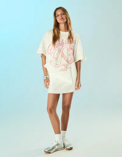 Bershka Sabrina Carpenter Short Sleeve T-shirt In Multi