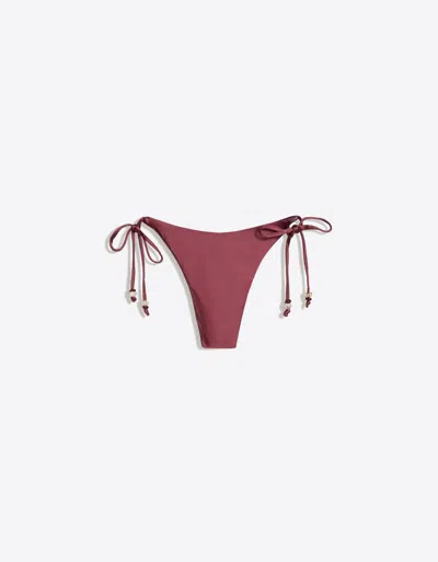 Bershka Satin Bikini Bottoms In Multi