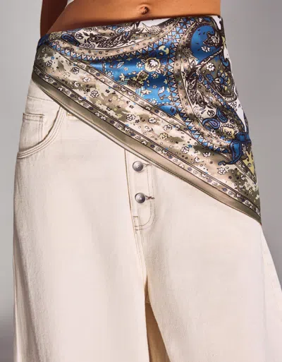 Bershka Satin Scarf In Multi