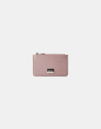 Bershka Shiny Card Holder In Pink