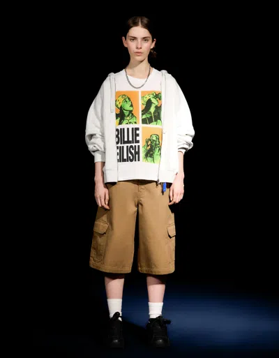 Bershka Short Sleeve Print T-shirt In White