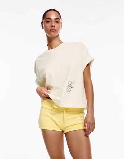 Bershka Short Sleeve Print T-shirt In White