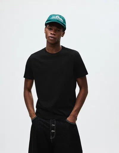Bershka Short Sleeve T-shirt In Black