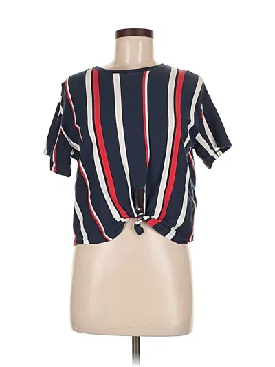 Pre-owned Bershka Short Sleeve T-shirt In Blue