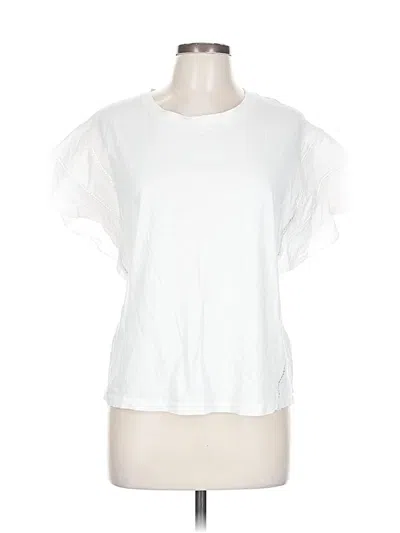 Pre-owned Bershka Short Sleeve T-shirt In White
