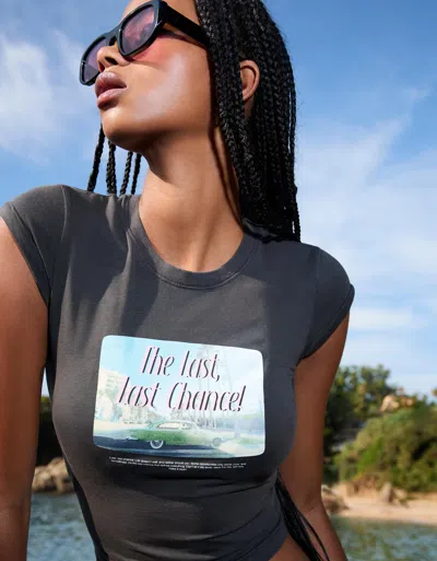 Bershka Short Sleeve T-shirt With Print In Black