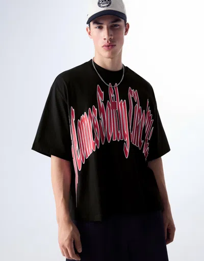 Bershka Short Sleeve T-shirt In Black
