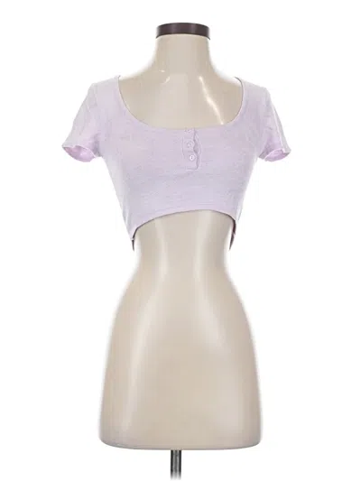 Pre-owned Bershka Short Sleeve T-shirt In Purple
