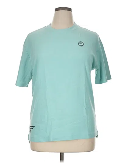 Pre-owned Bershka Short Sleeve T-shirt In Teal