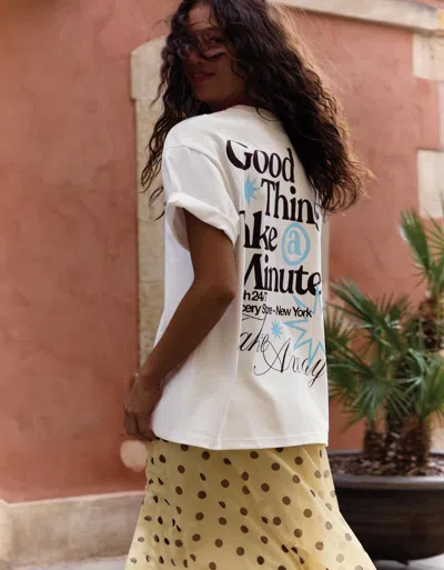 Bershka Short Sleeve T-shirt In White