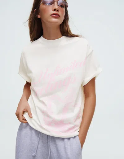 Bershka Short Sleeve T-shirt In White