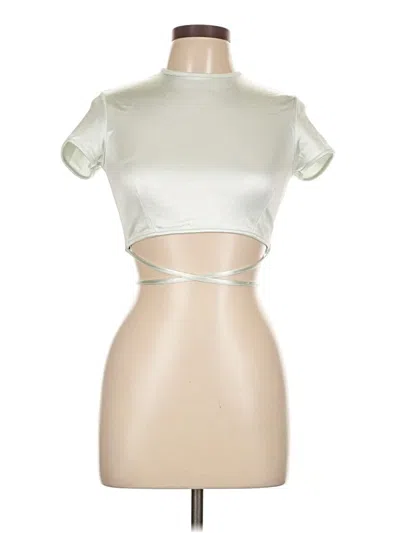 Pre-owned Bershka Short Sleeve Turtleneck In Silver