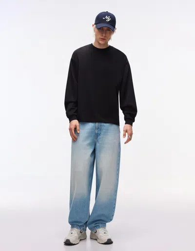 Bershka Skater Jeans In Blue