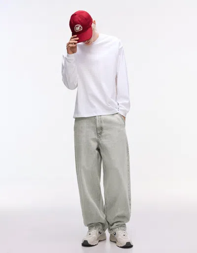 Bershka Skater Jeans In Gray