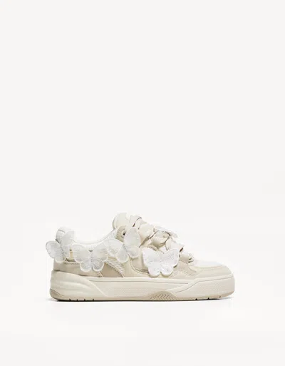 Bershka Skater Sneakers With Butterfly Details In Multi