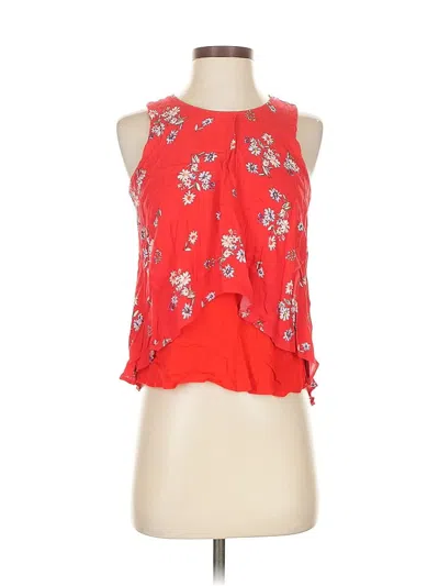 Pre-owned Bershka Sleeveless Blouse In Red